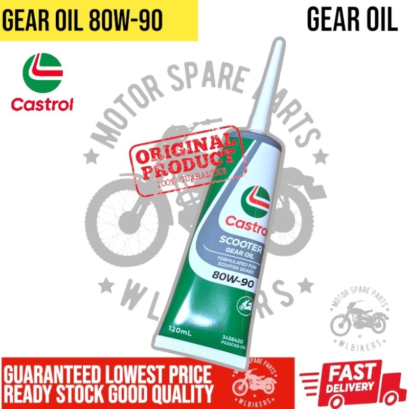 CASTROL GEAR OIL SCOOTER SAE 80W-90 MINYAK GEAR SKUTER API GL5 120ML AUTOMATIC MOTORCYCLES EGO NOUVO