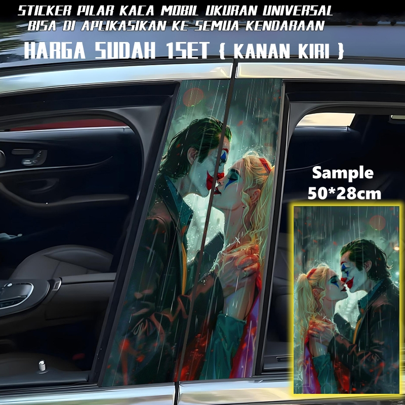 รถ B คอลัมน์สติกเกอร์ตกแต่งส่วนบุคคล Creative B คอลัมน์สติกเกอร์ป้องกัน Clown Jinks ตกแต่ง 80