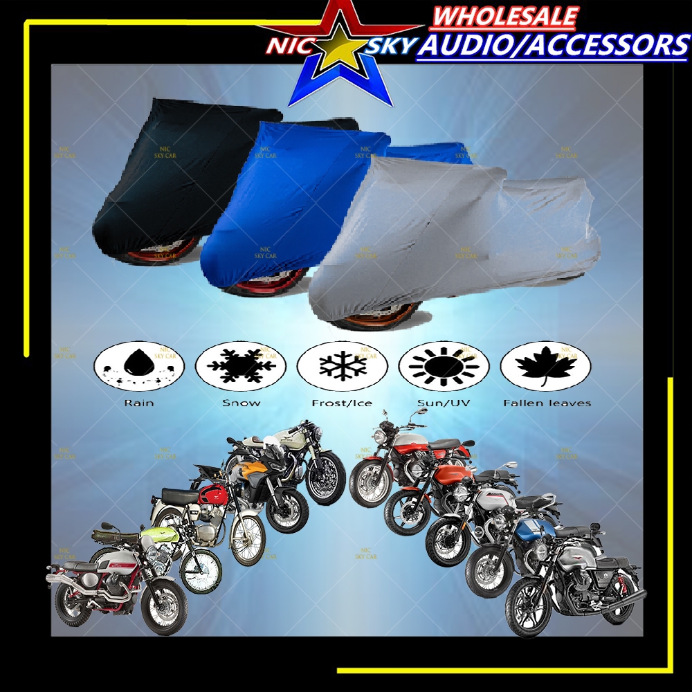 MOTO GUZZI ฝาครอบรถจักรยานยนต์ป้องกันฝุ่นกันน้ํา UV Selimut SP1000 STORNELLO STELVIO V7 V7II V7III S