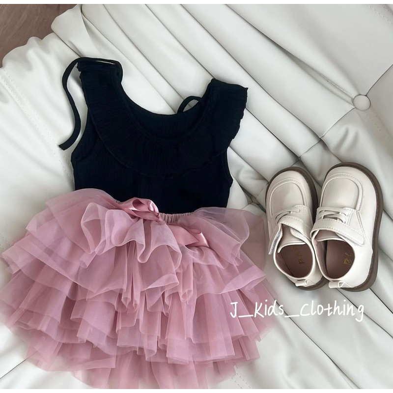 J318 ชุดเดรสตูตูสั้นสําหรับเด็กผู้หญิง