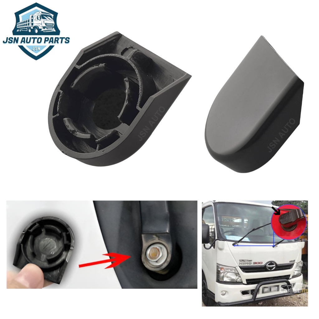 2PCS Wiper Arm Cap Nut สําหรับ HINO 300 Series WU300 WU410 WU640 WU720 / 500 Series GH8J Penutup Lub