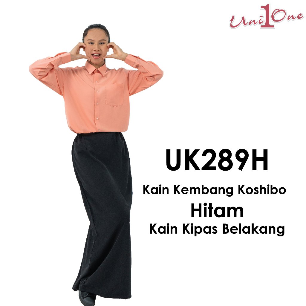 [ไร้ริ้วรอย] Uni1One Koshibo Black Back Layer Fabric // ผ้าพัดลมหลังสีดํา // ผ้าดอกไม้ [UK289H]