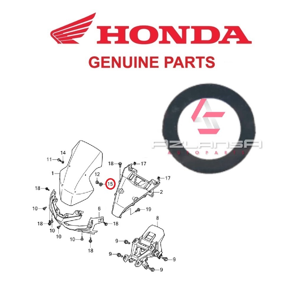 เครื่องซักผ้า Nylon 9mm ( 90507-ZV1-000 ) ADV 150 & ADV 160 💯 อะไหล่