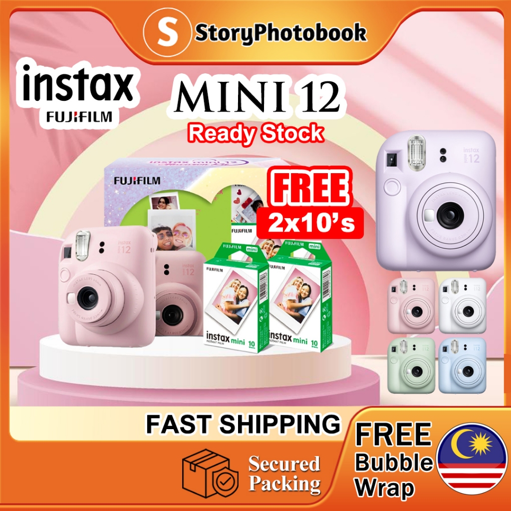 แพ็คเกจชุดคอมโบกล้อง Fujifilm Instax Mini 12/11 Instant Camera