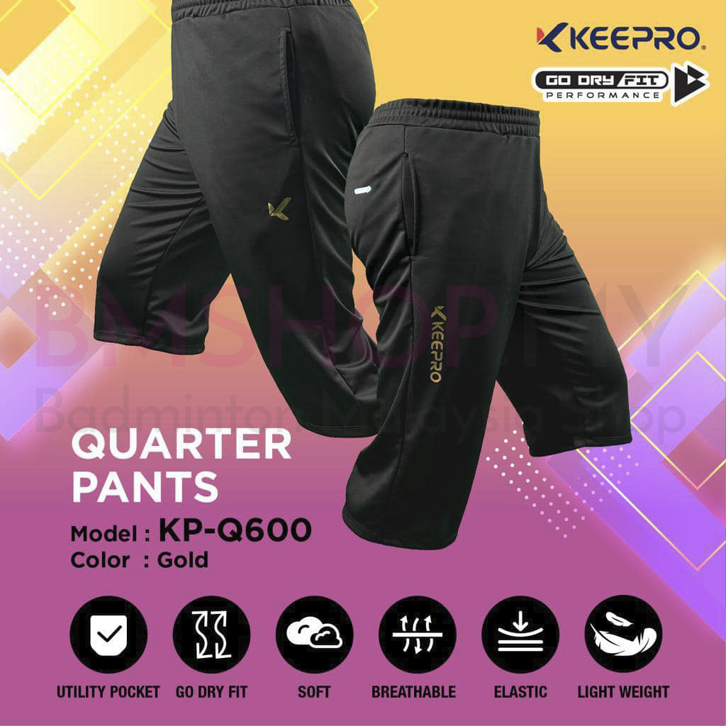 KEEPRO Pant 3/4 KP-Q600 Black Gold