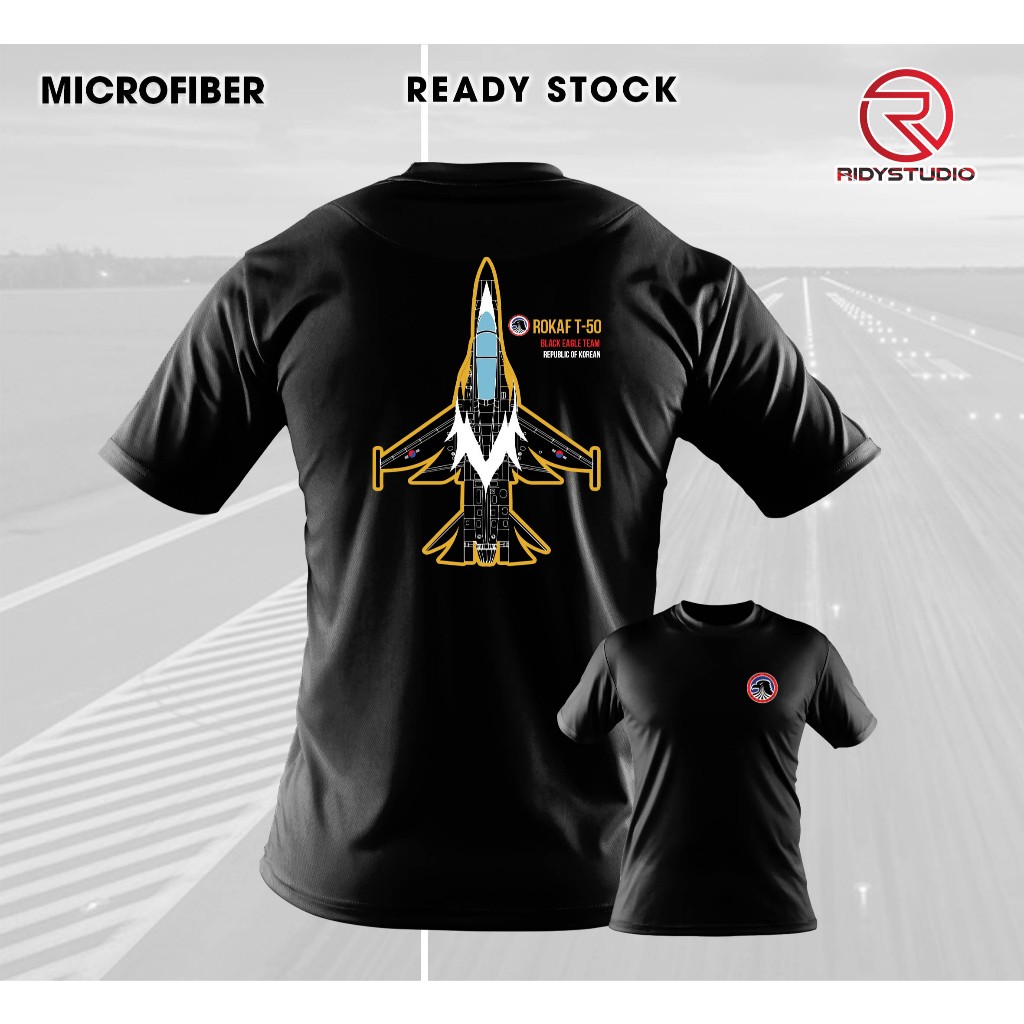 Baju ROKAF -T50 Black Eagle jet fighter เสื้อยืดแรงพิเศษ เสื้อยืด Unisex