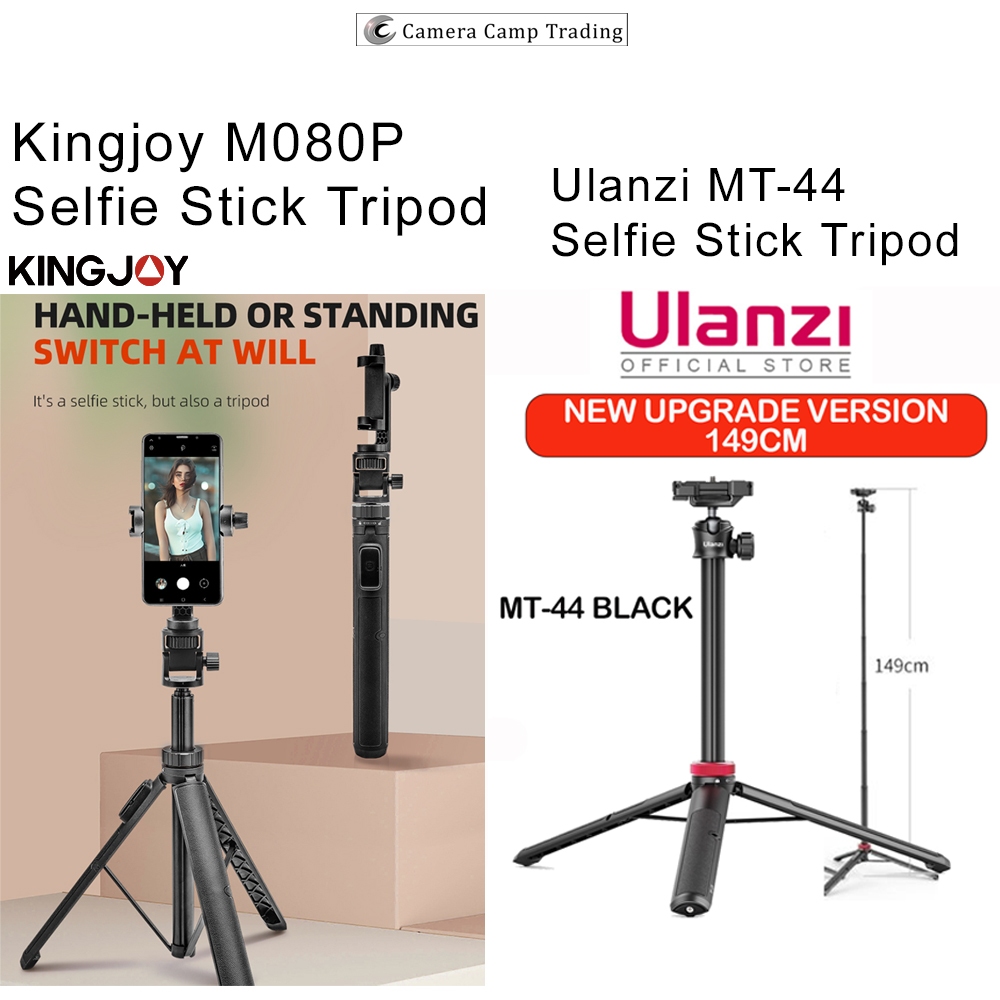 Ulanzi MT-44 & Kingjoy M080P ขยายขาตั้งกล้องสําหรับกล้องโทรศัพท์ Vlog ขาตั้งกล้องรองเท้าเย็นโทรศัพท์