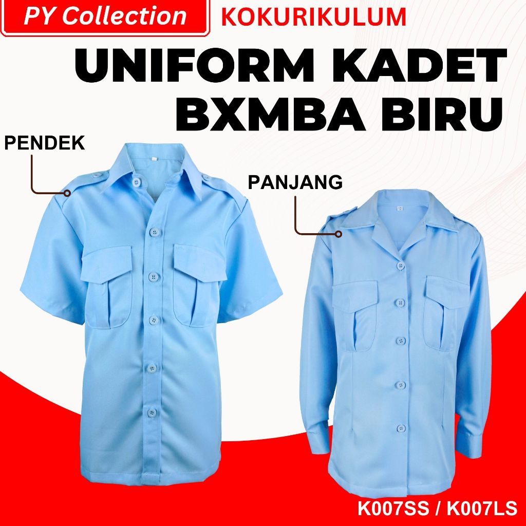 BXMBA BLUE CADET UNIFORM (LONG / SHORT SLEEVE) K007SS K007LS