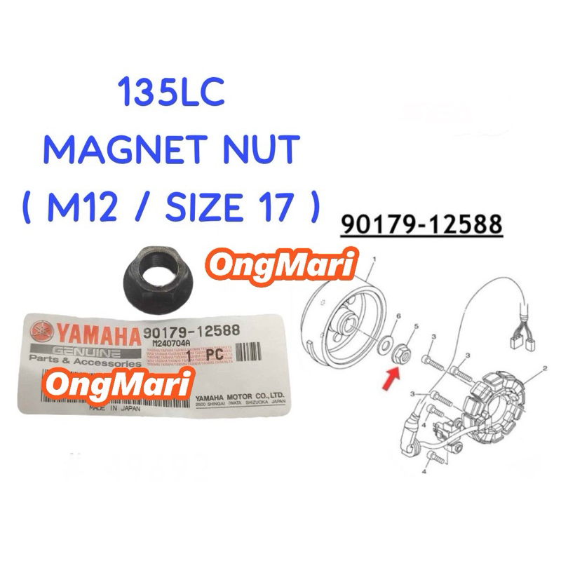 Yamaha LC135 4s 5s LC FI V8 FZ150 Y15 SRL110 SRL115 SRL 115 FI R15 Y16 แม่เหล็ก Nut Ikat แม่เหล็ก Sa