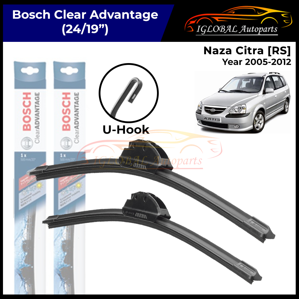 Naza Citra [RS] ปี 2005-2012 ที่ปัดน้ําฝน Bosch Clear Advantage Set (24/19")