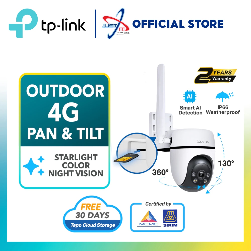 กล้อง TP-LINK TAPO C501GW OUTDOOR PAN / TILT 4G LTE