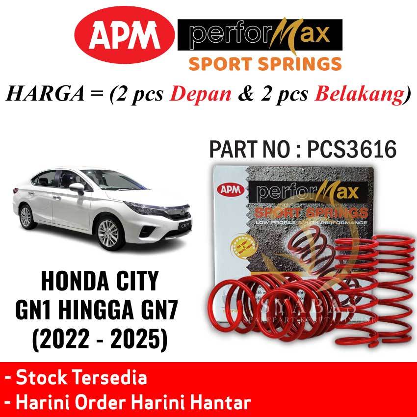 HONDA CITY GN/GN2 2020-2025 APM PERFORMAX SPORT SPRING City Gn2 1.5S 1.5E 1.5V 1.5RS