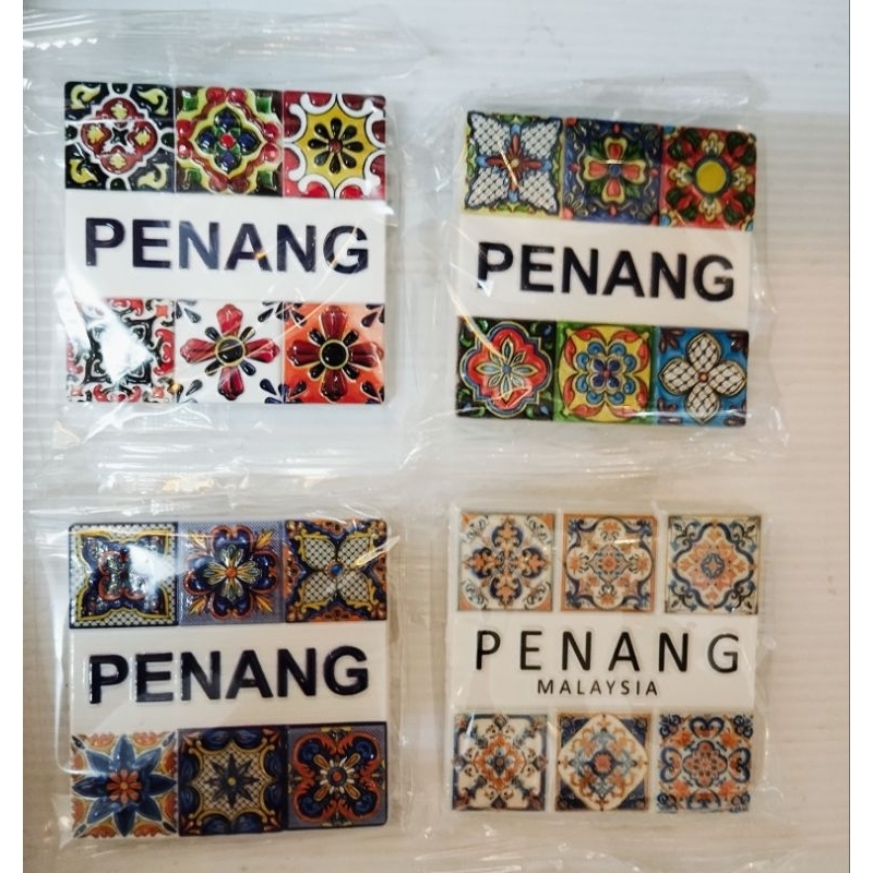 Penang heritage street art ตู้เย็น Resin Magnet ของที่ระลึก Collection