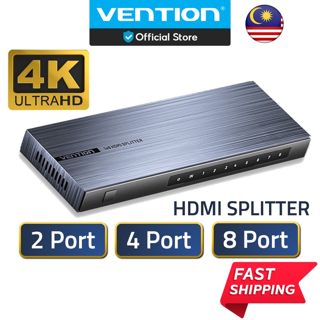 Vention HDMI Splitter 1 in 4 out / 1 in 2 out / 1 in 8 out TV Projector Monitor Video Splitter 4K 10