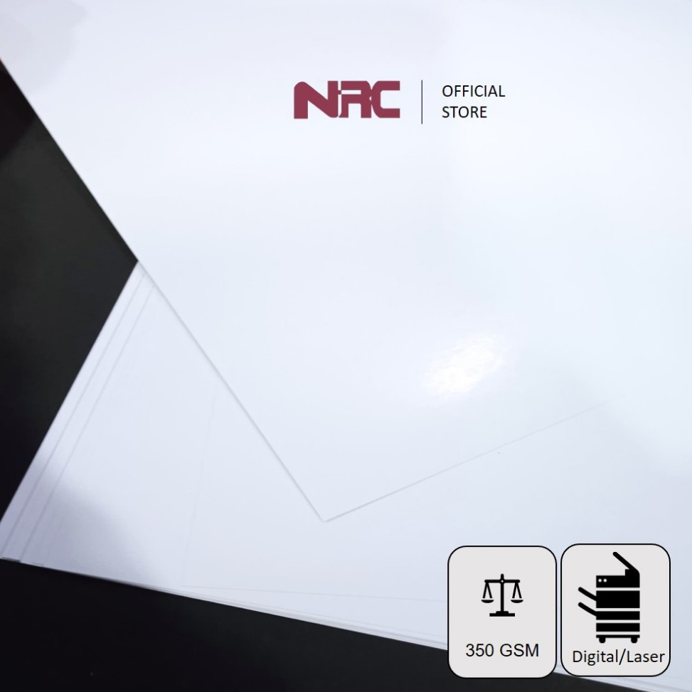 Art Card 350gsm (เคลือบเคลือบเงา 2 ด้าน) A5/A4/A3/A2/A1 10 ชิ้น 350 GSM