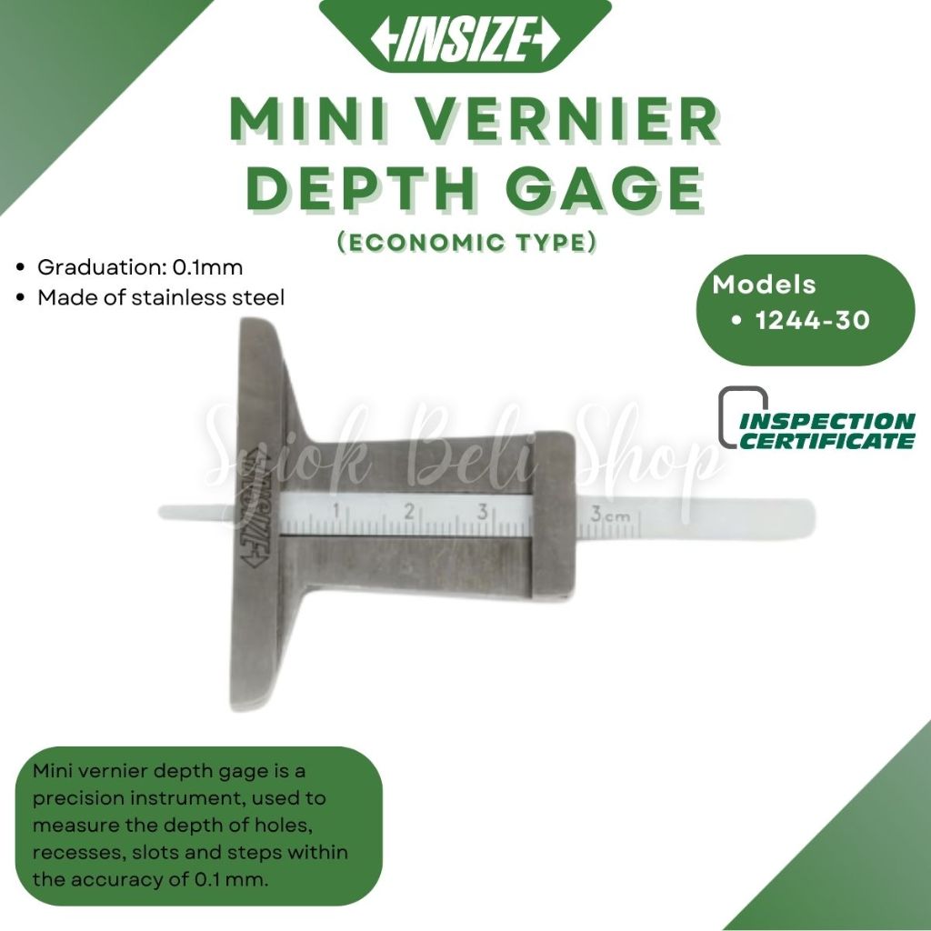 INSIZE MINI VERNIER DEPTH GAGE INSIZE 1244-30
