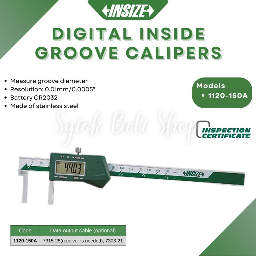 INSIZE DIGITAL INSIDE GROOVE CALIPERS INSIZE 1120-150A