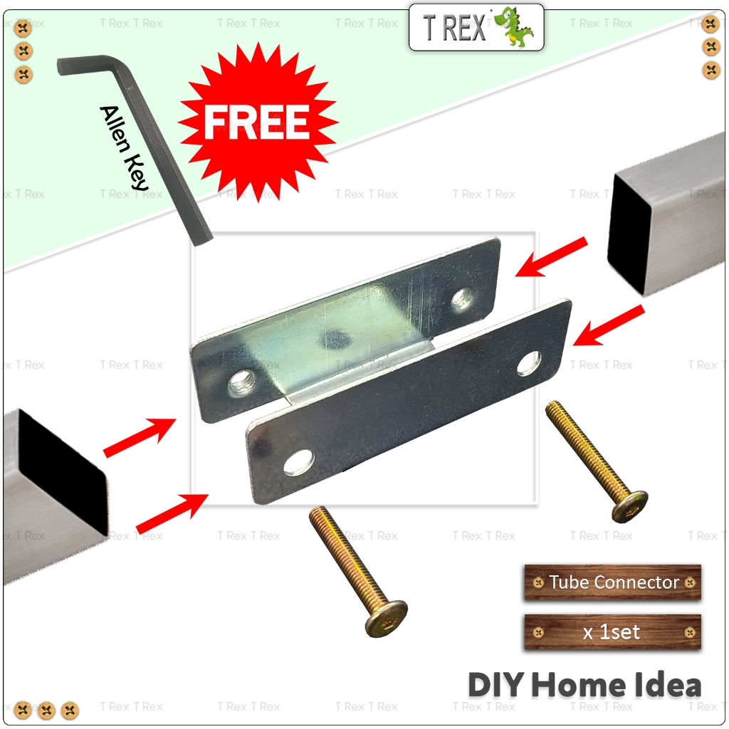T Rex DIY โลหะ U รูปร่างเฟอร์นิเจอร์หลอดเชื่อมต่อวงเล็บ / บานพับพับ / เบรค Tiub