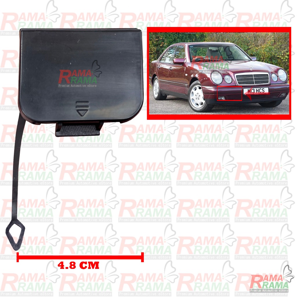 Mercedes Benz W210 W-210 E-Class (2000) กันชนหน้า Tow Cap Cover ลากจูงพลาสติก PP อะไหล่ - Unpainted