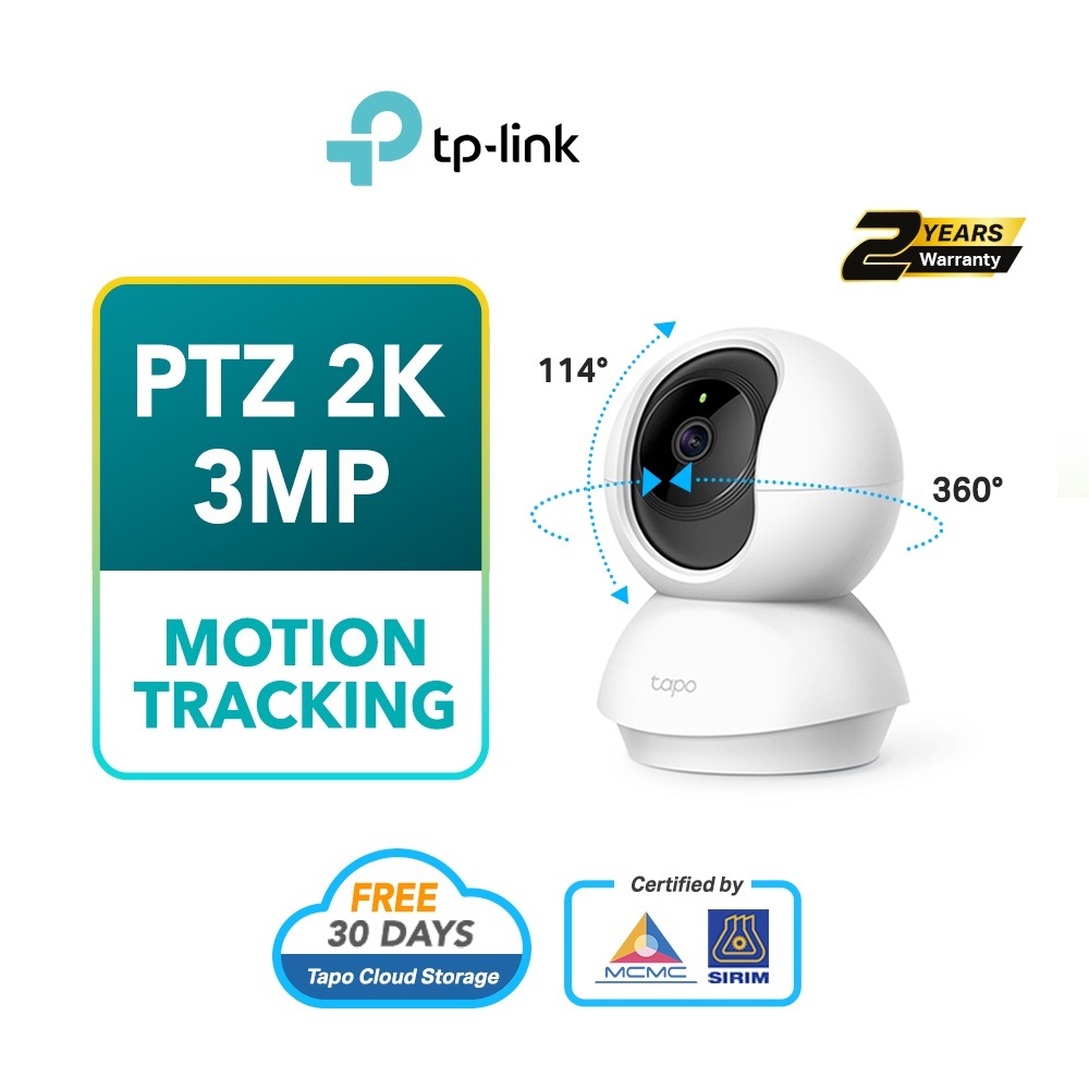 TP-Link Tapo 3MP 2K Wi-Fi IP Home Security กล้องวงจรปิด C210/C220/C225/C200C