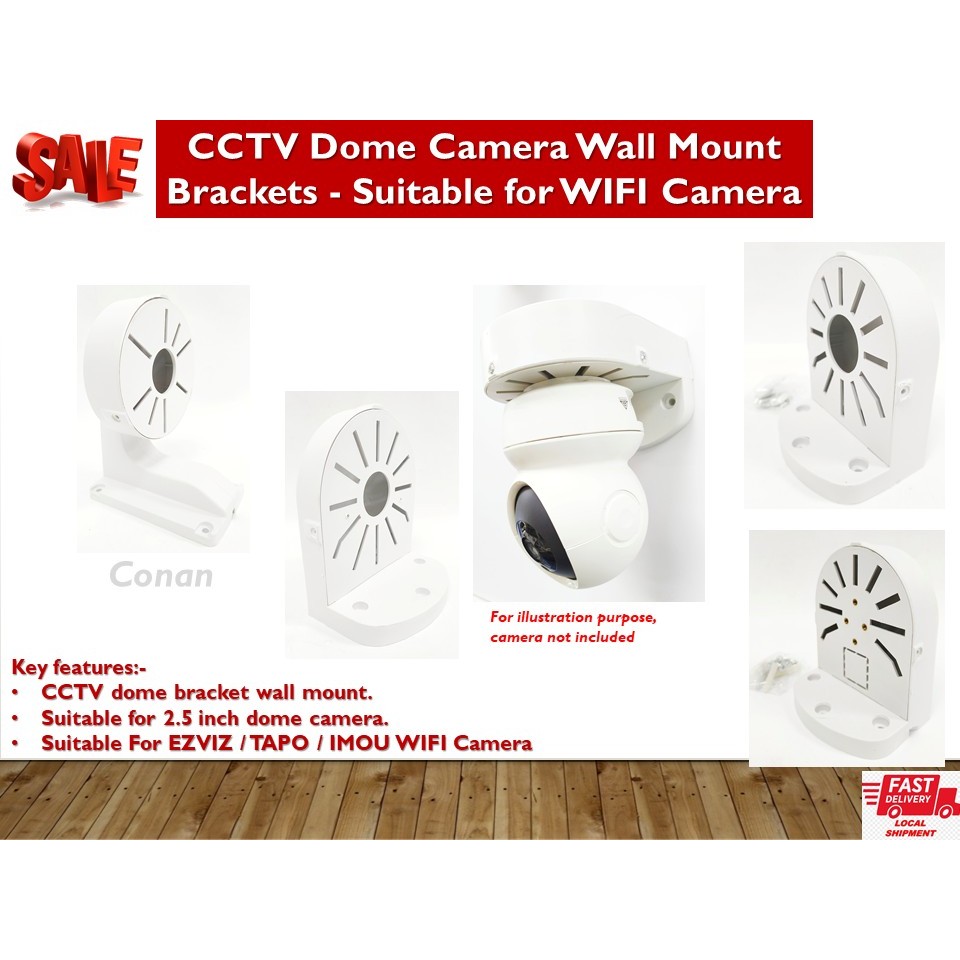 Dome Camera Wall Mount Bracket Base CCTV Stand - เข้ากันได้กับ EZVIZ / TAPO / IMOU WIFI Camera Brack