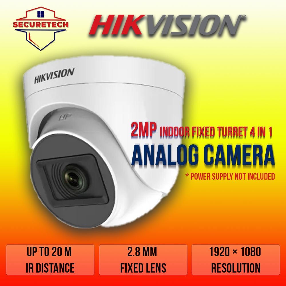 Hikvision DS-2CE76D0T-EXIPF กล้องวงจรปิดป้อม 2MP Turbo HD EXIR Night Vision การรักษาความปลอดภัยกลางแ