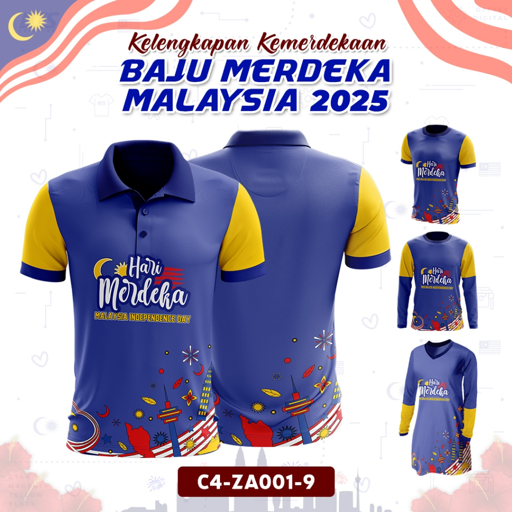 DESIGN (09) BAJU SUBLIMATION MERDEKA 2025 - KAIN MICROFIBER / MERDEKA / PATRIOTIQ / JERSEY / TAK PAN