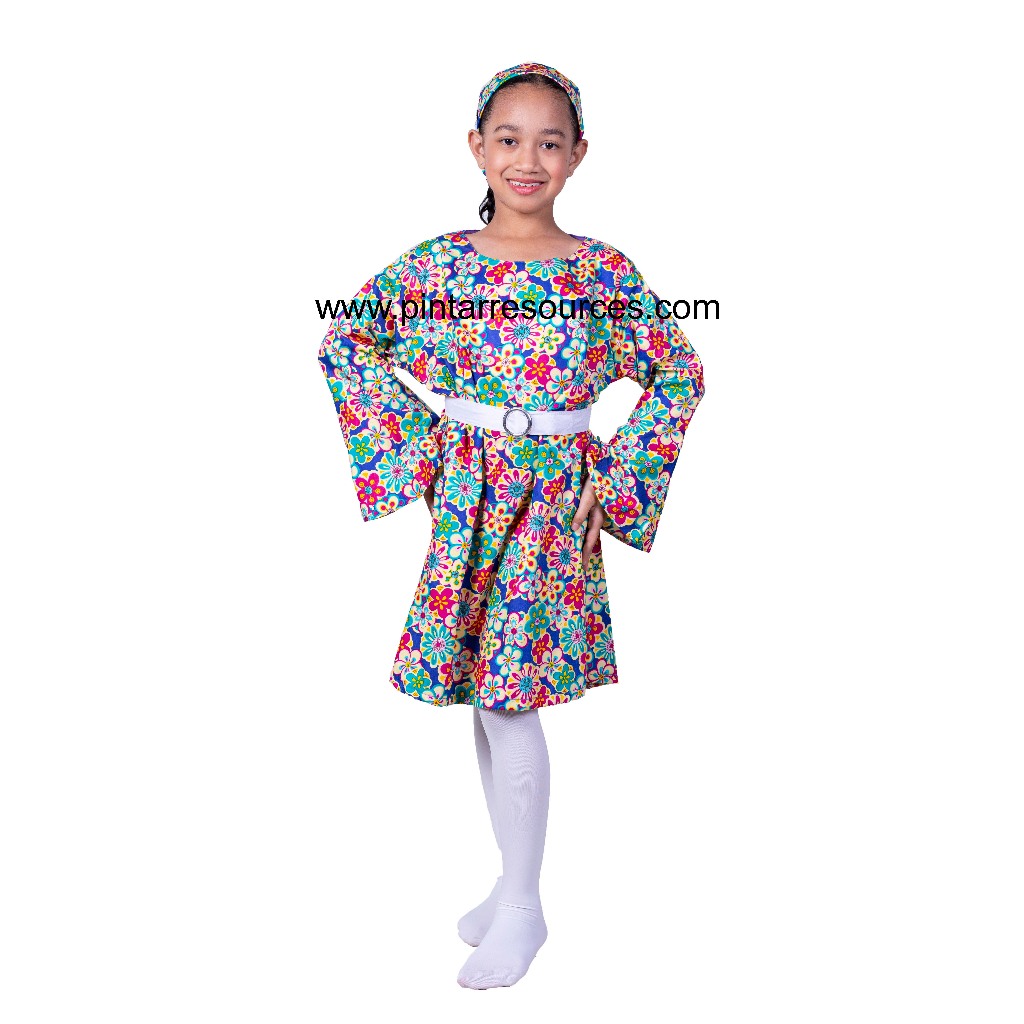 Kids Retro Dress 60s & 70s ชุดอนุบาลคอนเสิร์ตเครื่องแต่งกาย Preschool Concert เครื่องแต่งกาย复古服装