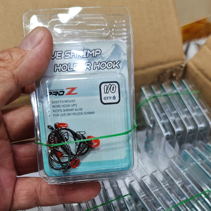 PRO Z LIVE SHRIMP HOLDER HOOK 1/0 2/0 3/0 VERY DURABLE LIVE SHRIMP