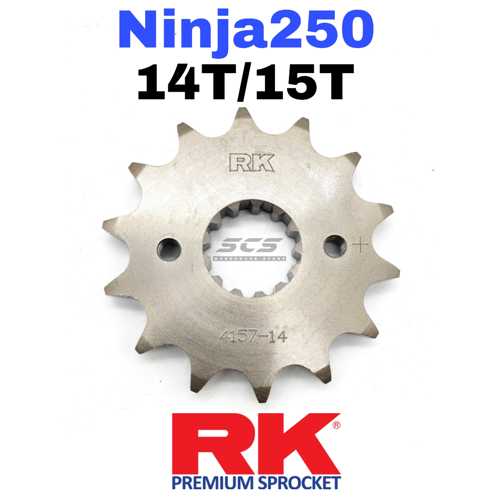 RK สเตอร์หน้า 520 Ninja250 14T / 15T Ninja300 Ninja250SL Z250SL Z250 Ninja 250SL Z300 VersysX250 Mod