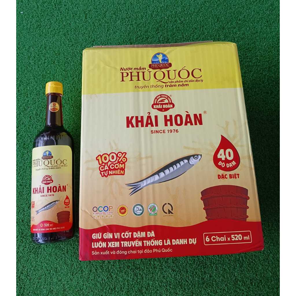 HALALKhai Hoan Pu Quoc Egg Hoan 40 - น้ําปลาพรีเมี่ยมเวียดนาม - Sos Ikan - 顶新款 (520ml)