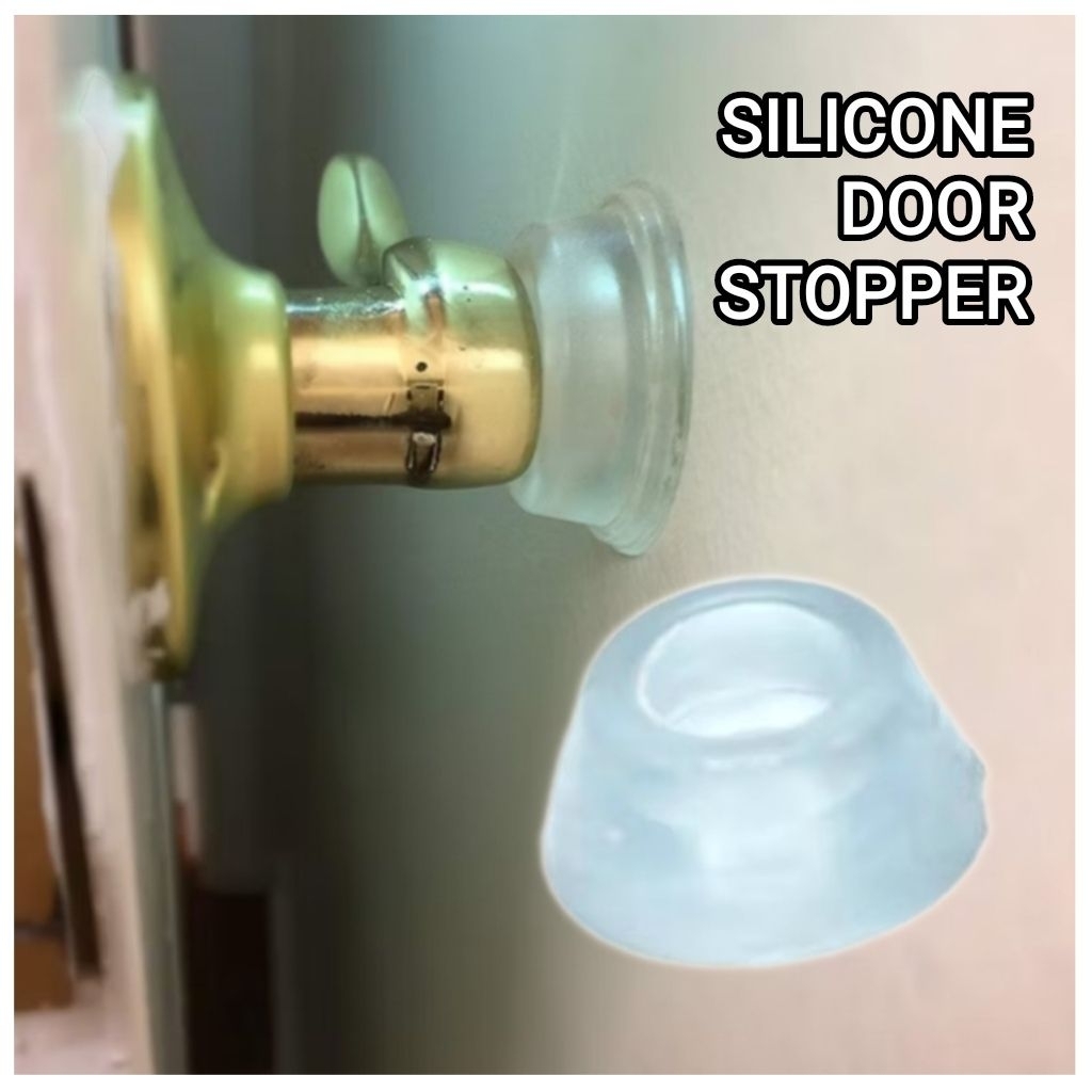 2 ชิ้นยางซิลิโคนประตู / ลูกบิดประตูกันชนยาม / Getah Silikon Penhan Pintu / แผ่นกันลื่น