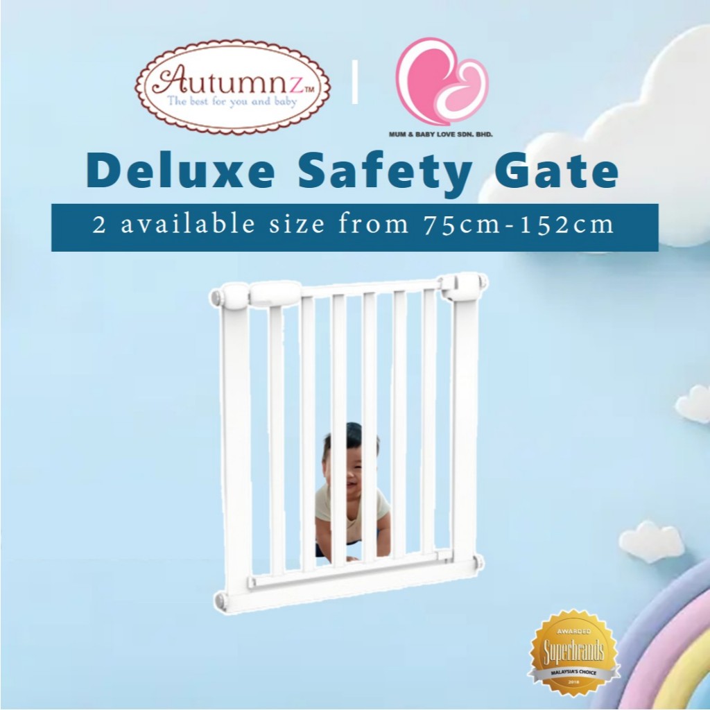 Autumnz Deluxe Safety Gate Baby Auto Close, Fence Baby Gate Pagar
