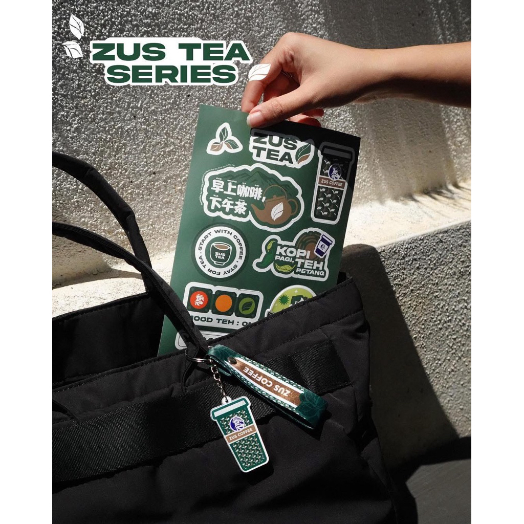 2025 Zus Coffee Zus พวงกุญแจชาและสติ๊กเกอร์