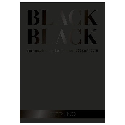 FABRIANO BLACK PAD SMOOTH SURFACE 300gsm 20S