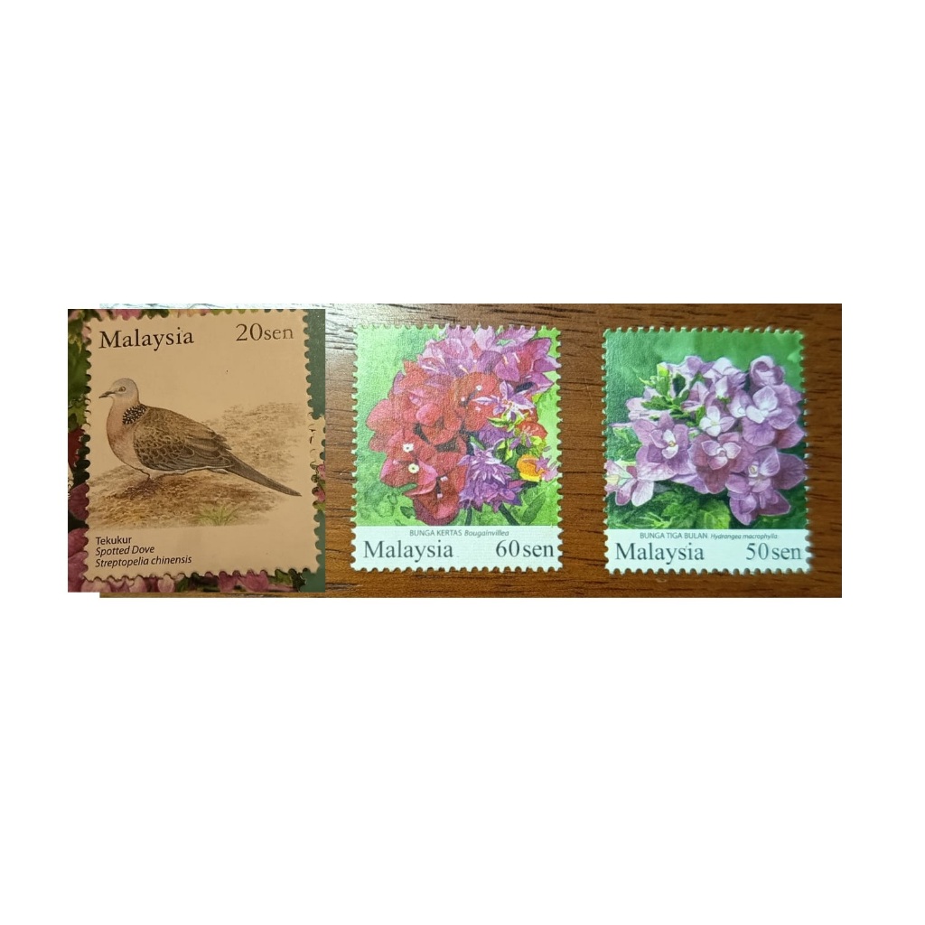 1 ชิ้นแสตมป์ไปรษณีย์ MNH แสตมป์ใหม่ - สามดวงจันทร์ดอกไม้ 50sen, 60sen กระดาษดอกไม้, หรือ Spotted Dov