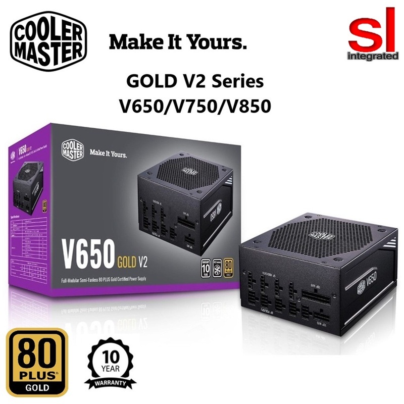 Cooler Master GOLD V2 Series 80+ Gold Modular Power Supply - V650/V750/V850