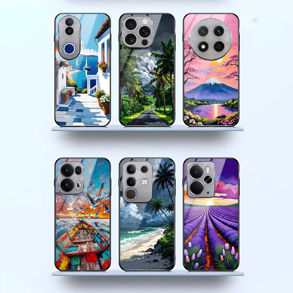 PC Plexiglass Back Case Nature Series สําหรับ Xiaomi Mi 9/Mi 9T/Pro/Mi Note 10/CC9 Pro / Mi 11