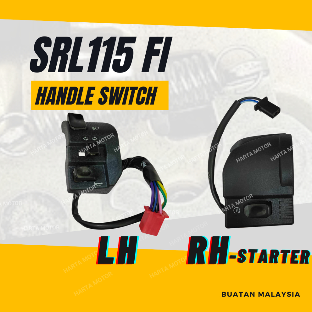SRL115 FI HANDLE SWITCH LH RH ชุด - โคมไฟ HORN SUIZ SUISS SWIS HANDEL TANGAN LAMPU LAGENDA 115 FI ให