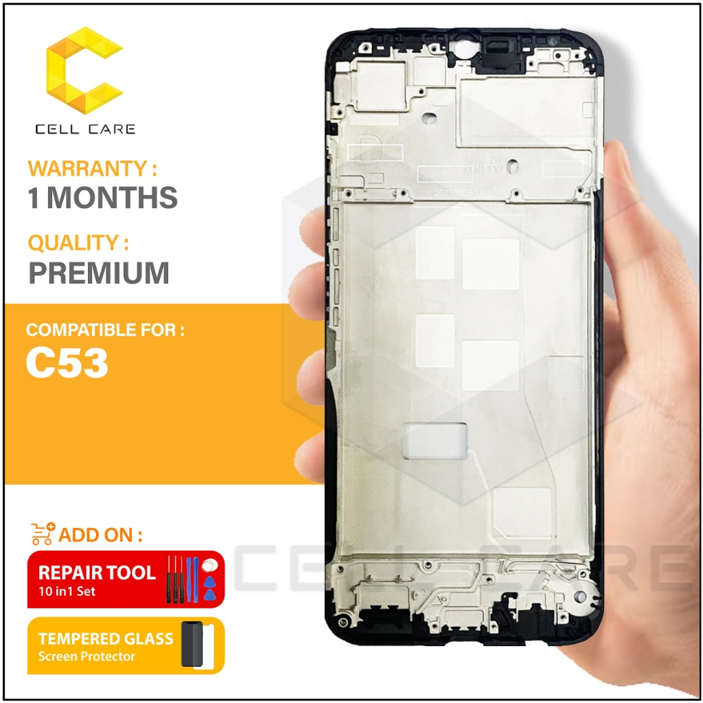 ตัวกรอบ LCD ด้านหน้าสําหรับ Realme C53 RMX3760