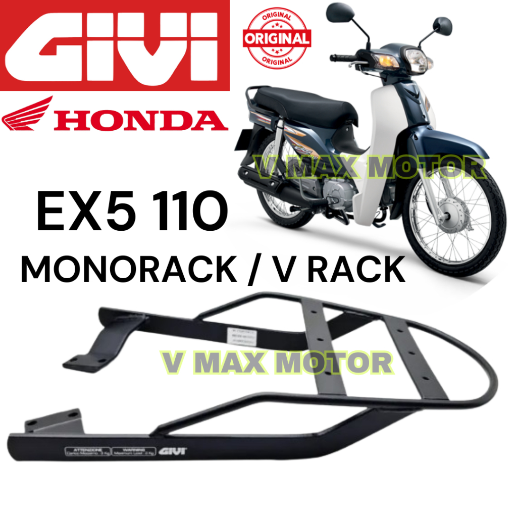 Honda EX5110 Monorack GIVI V RACK / Box Kaki / Tapak Box Givi Sesuai All Universal Box: GIVI/RAPIDO