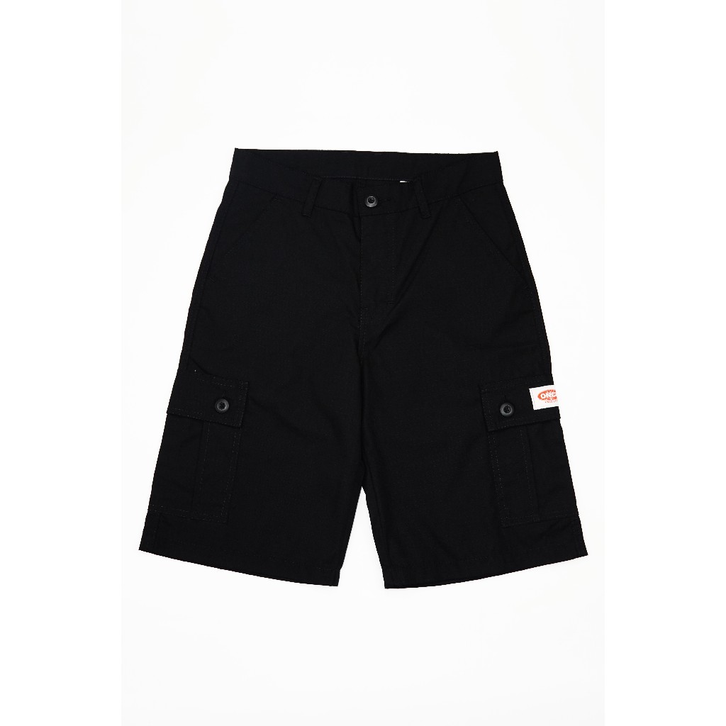 Once LTD Ripstop กางเกงคาร์โก้สั้นสีดํา