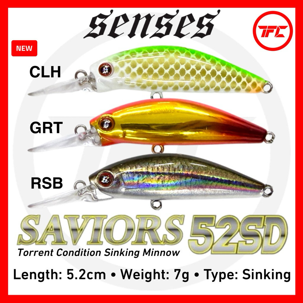 SENSES SAVIORS 52SD Sinking Minnow Saviour 52mm 7g SVR52SD 52S