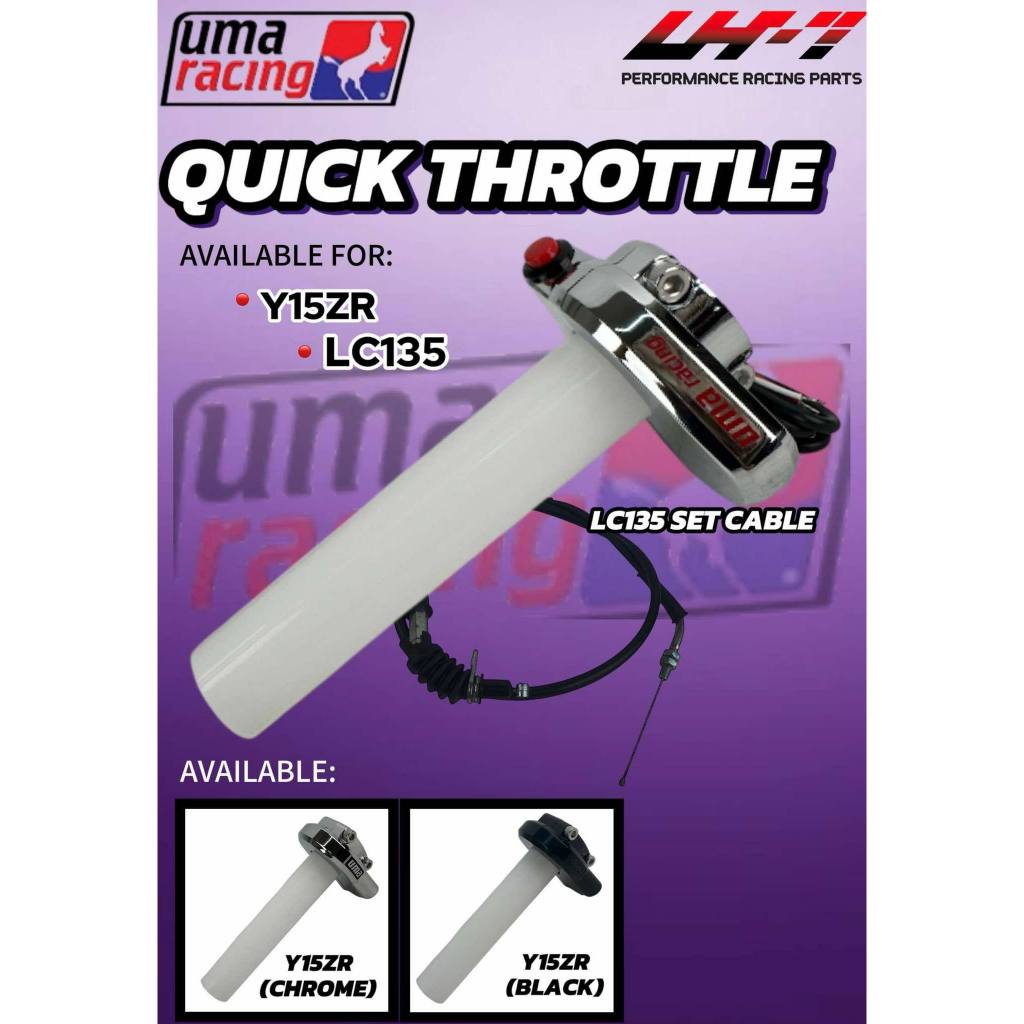 UMA RACING FAST THROTTLE 100 UMA RACING สําหรับ LC135 พร้อมสายเคเบิลและ Y15ZR