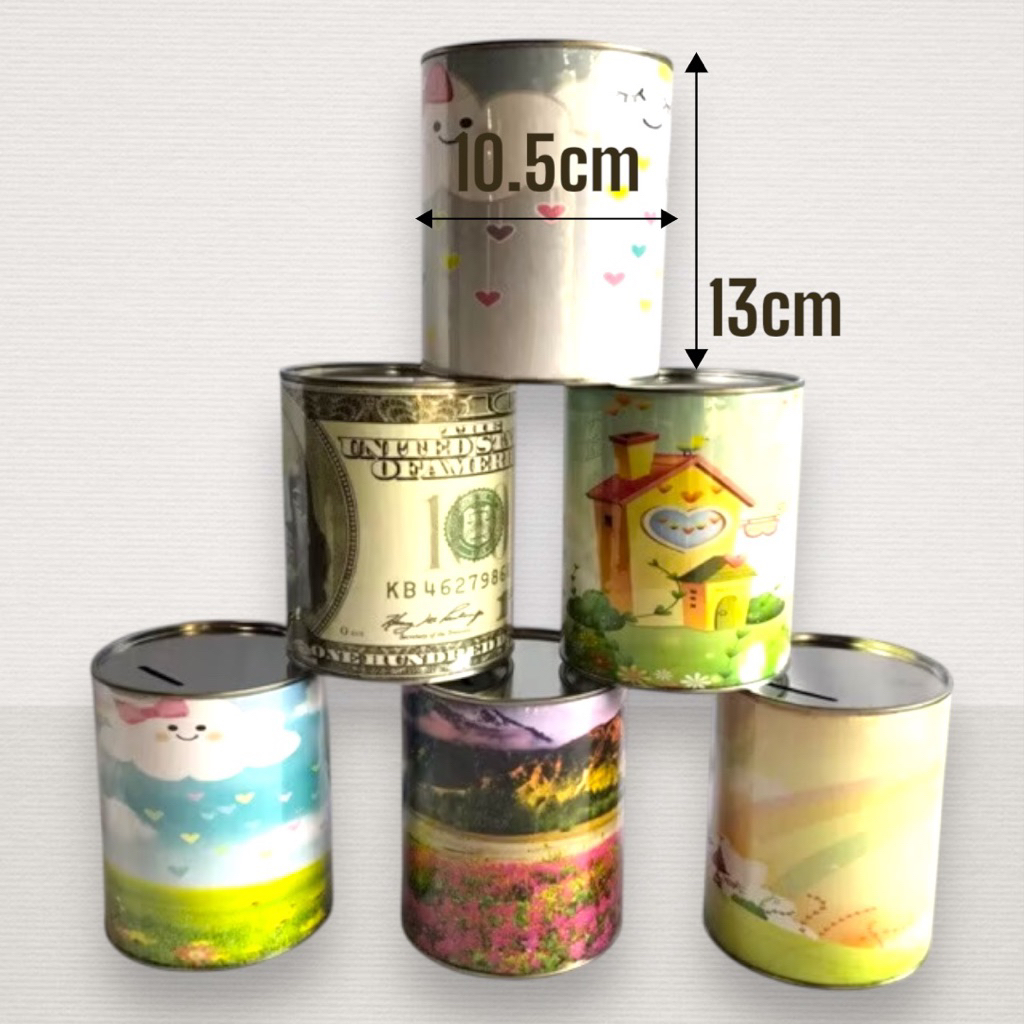 D10.5cm x H13cm Kids Coin Box - Tabung Simpanan Duit Siling / Wang Kertas