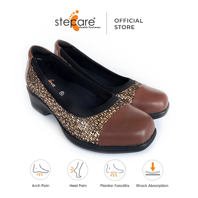 Stepcare Wedges 2Tone Shock Absortion Slip On - SC2033