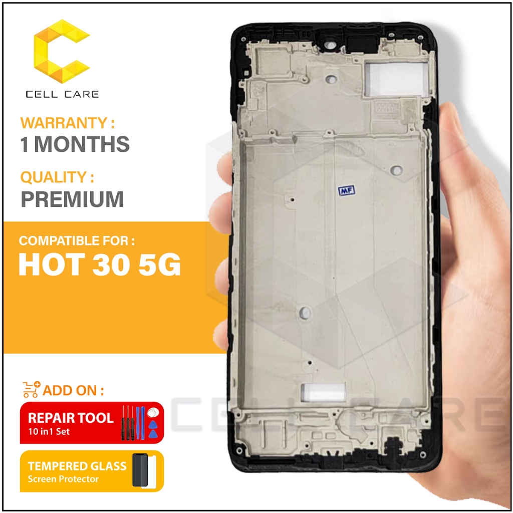 กรอบ LCD สําหรับ INFINIX HOT 30 5G X6832 (กรอบตัวเรือนด้านหน้า)