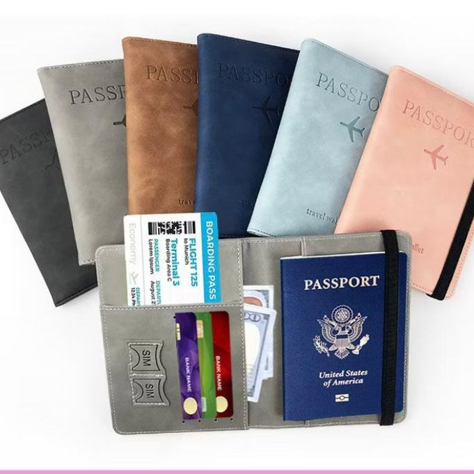 RFID Protection Passport Holder Leather Passport Cover Credit Card IC Travel Passport Cover Travel S