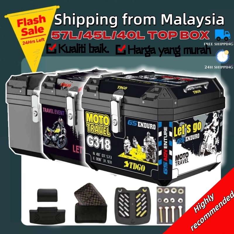 Givi 45L/57L Universal Motorcycle Box - ABS Top Box for Motorcycles & E-Bikes Post-Safety Speed-Digi