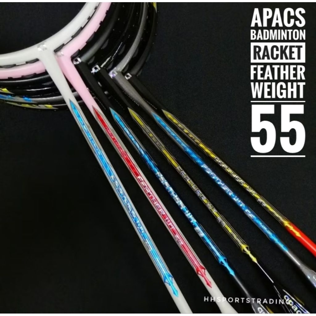 ไม้แบดมินตัน APACS FEATHER WEIGHT 55 ( ฟรีเอ็น+กริป ) HEAD HEAVY